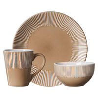 FRÜHSTÜCKS-SET Banda Beige 18er Set - Beige, Keramik (1/1/1cm) - Ritzenhoff Breker