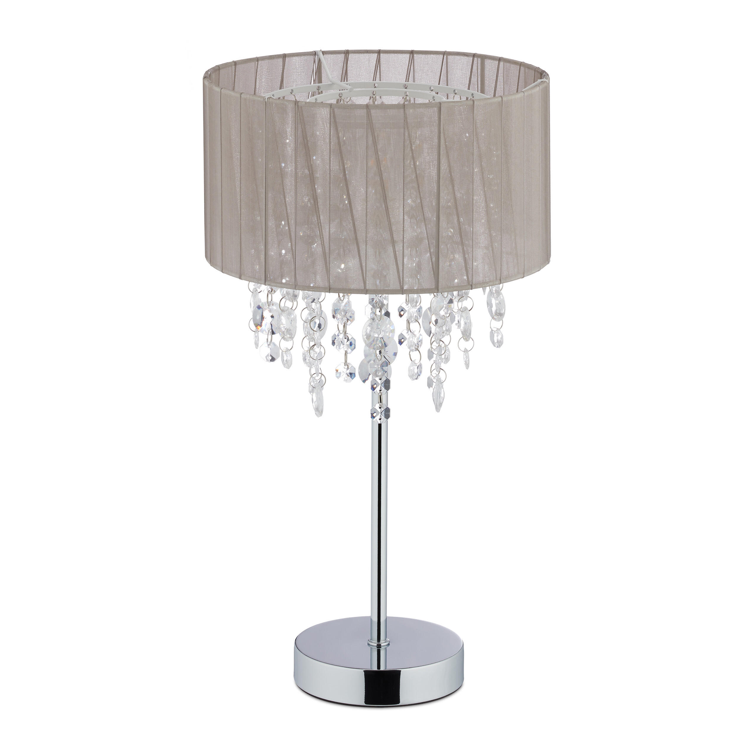 TISCHLAMPE - Multicolor, Kunststoff/Textil (24/24/43cm) - Relaxdays