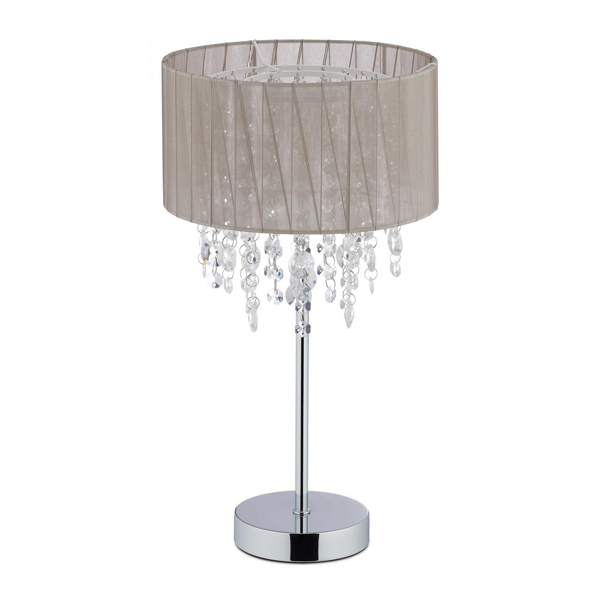TISCHLAMPE - Multicolor, Kunststoff/Textil (24/24/43cm) - Relaxdays