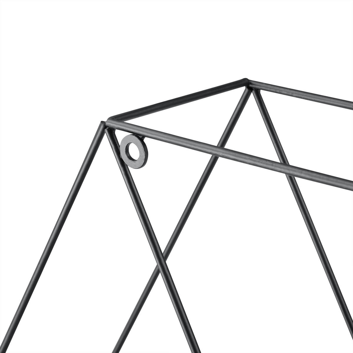 WANDREGAL Flint - Schwarz, Holz/Metall (62/53/12cm) - [en.casa]