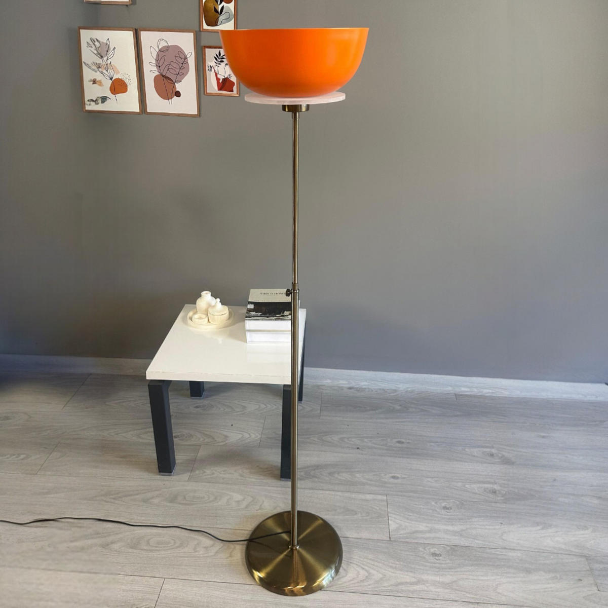 STEHLAMPE Kelan 160 Cm - Orange, Metall (30/30/160cm) - Bamyum