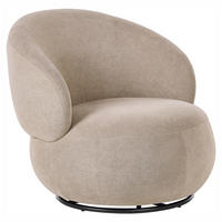 DREHSESSEL Taupe Vammala - Taupe, Textil/Metall (73/69/82cm) - Beliani
