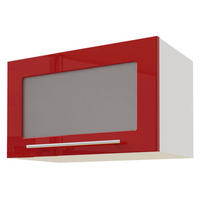 KLAPPHÄNGESCHRANK Brerra W4BS/60 Weiß / RAL 3002 karminrot Hochglanz 60 / 32,5 / 36cm - Rot/Weiß, Holz/Holzwerkstoff (60/36/32.5cm) - Feldmann-Wohnen