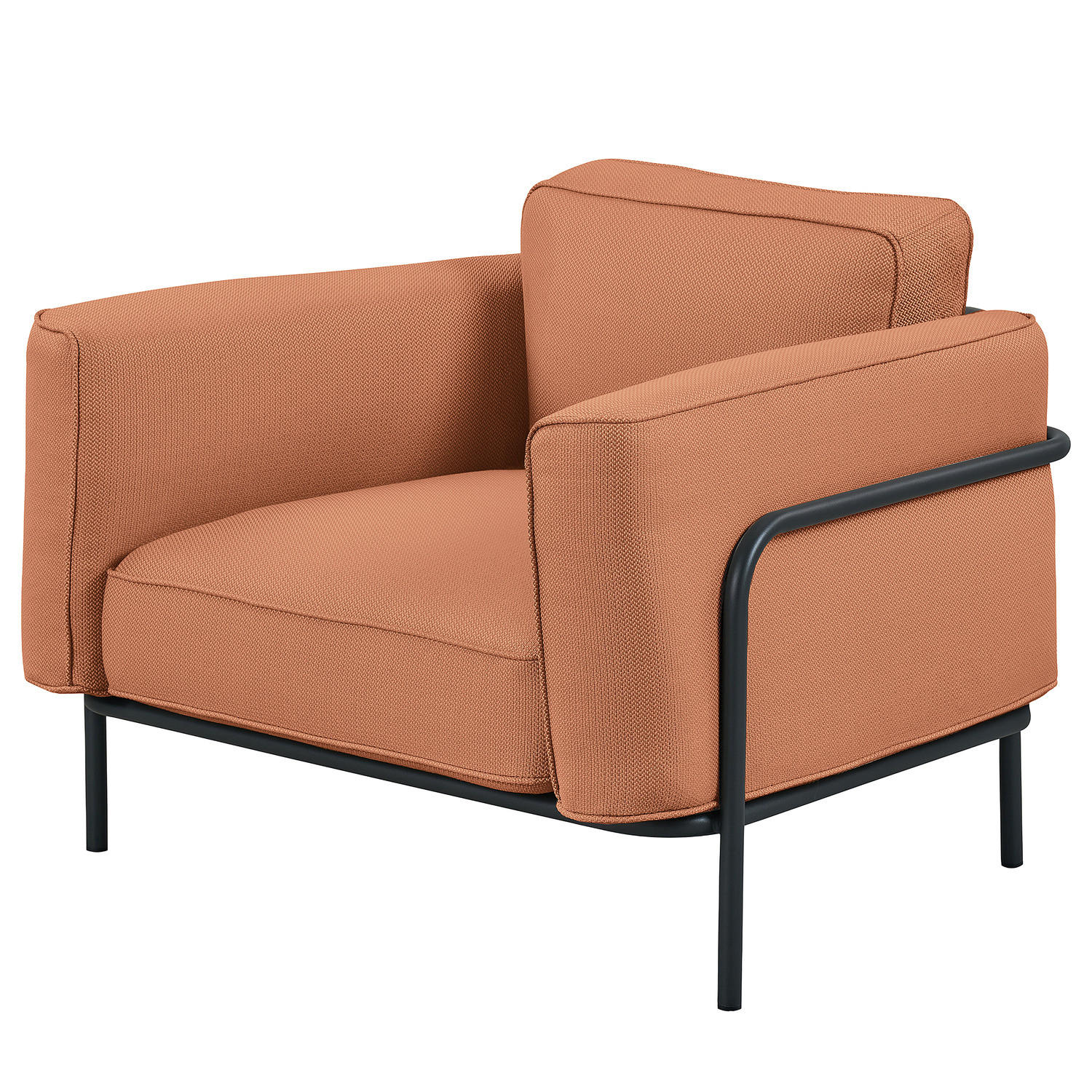 OUTDOOR-SESSEL - Rosa, Textil/Metall (100/76/88cm) - home24