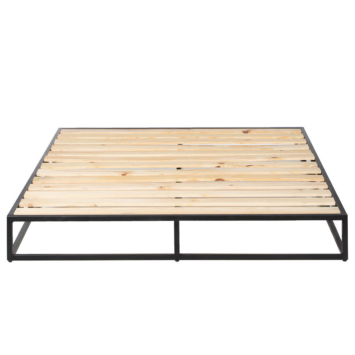 METALLBETT - Schwarz, Metall (160/200cm) - home24