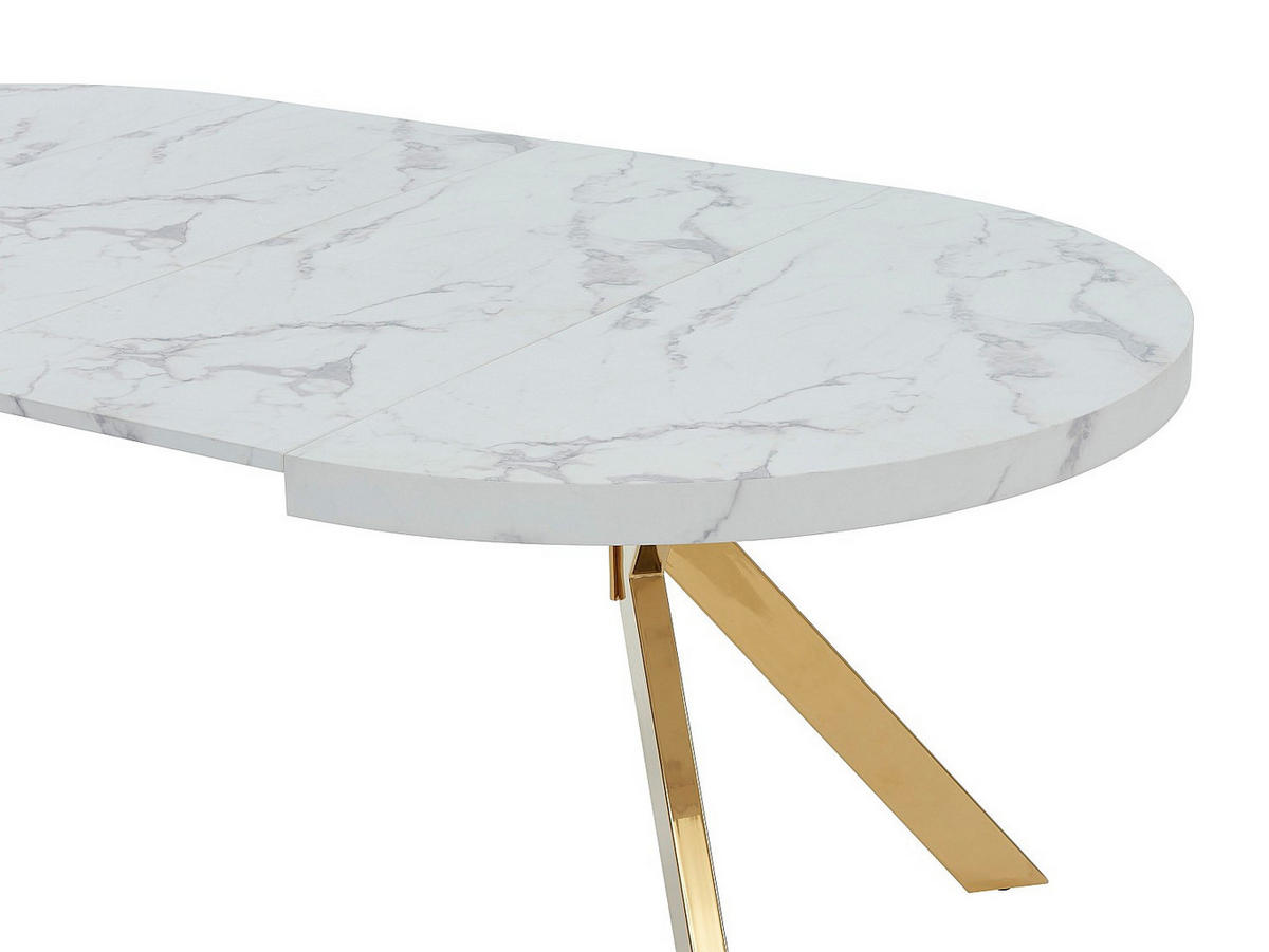 ESSTISCH - 4 Personen, 6 Personen, 8 Personen - holz - weiß Komoni - Weiß, Holz/Metall (120/170/76cm) - Vente-Unique