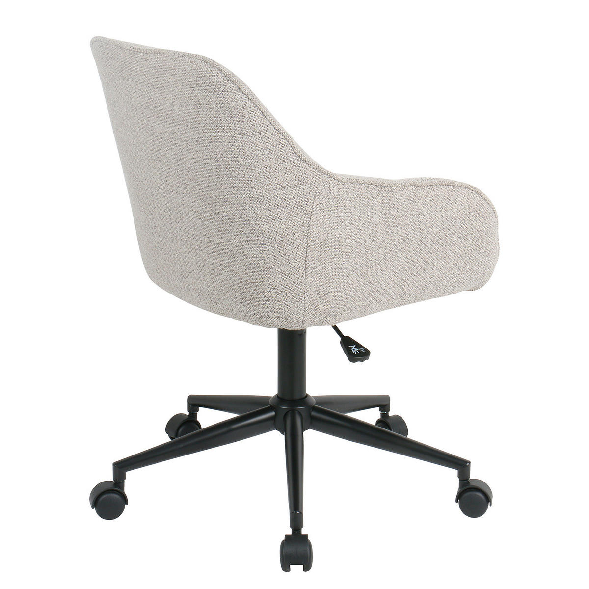 BÜROSTUHL - Samt - Beige/Schwarz, Textil/Metall (56/80/56cm) - home24