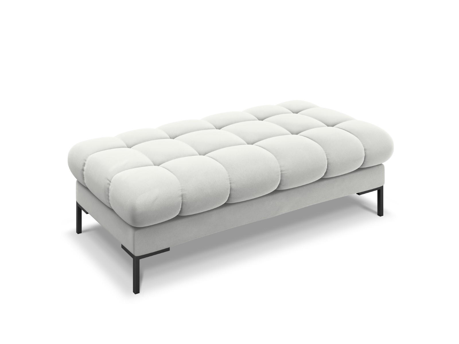 BANK Mamaia aus Samt silber 2 Sitzplätze - Silberfarben, Textil (133/41/62cm) - Micadoni