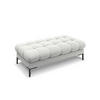BANK Mamaia aus Samt silber 2 Sitzplätze - Silberfarben, Textil (133/41/62cm) - Micadoni