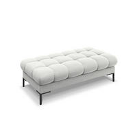BANK Mamaia aus Samt silber 2 Sitzplätze - Silberfarben, Textil (133/41/62cm) - Micadoni