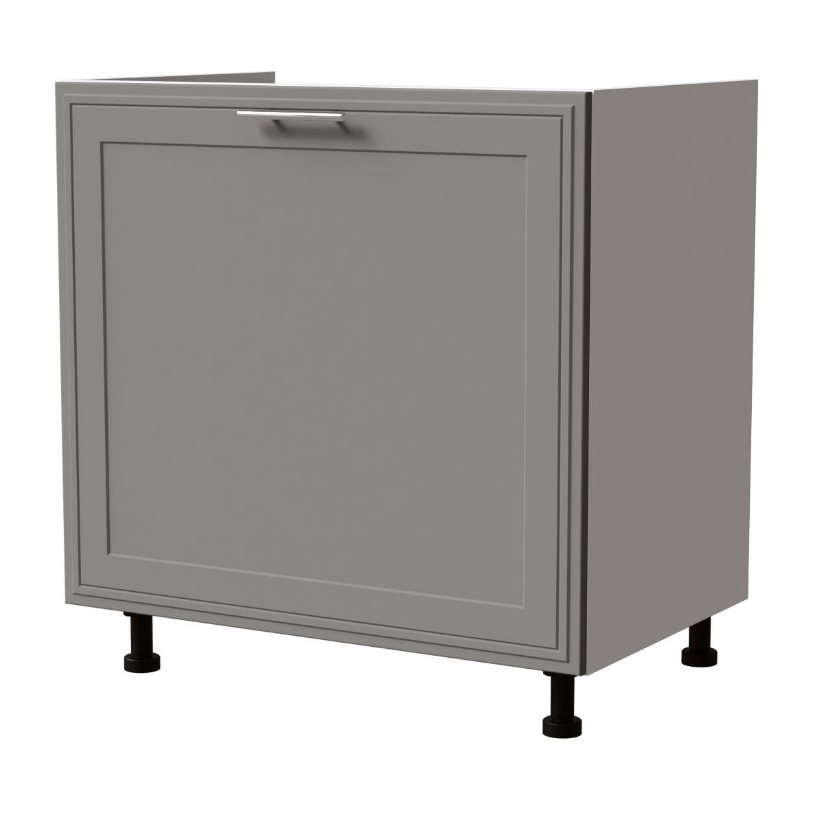SPÜLENUNTERSCHRANK Salo D1ZA/80 Weiß / Dust Grey Matt 80 / 50 / 82cm - HETTICH Vollauszug - Weiß/Grau, Holz/Holzwerkstoff (80/82/50cm) - Feldmann-Wohnen