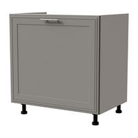 SPÜLENUNTERSCHRANK Salo D1ZA/80 Weiß / Dust Grey Matt 80 / 50 / 82cm - HETTICH Vollauszug - Weiß/Grau, Holz/Holzwerkstoff (80/82/50cm) - Feldmann-Wohnen