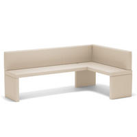 ECKBANK rechts OWEN Kunstleder, 128/168 cm Beige - Beige, Holz/Kunststoff (128/168cm) - Idohome
