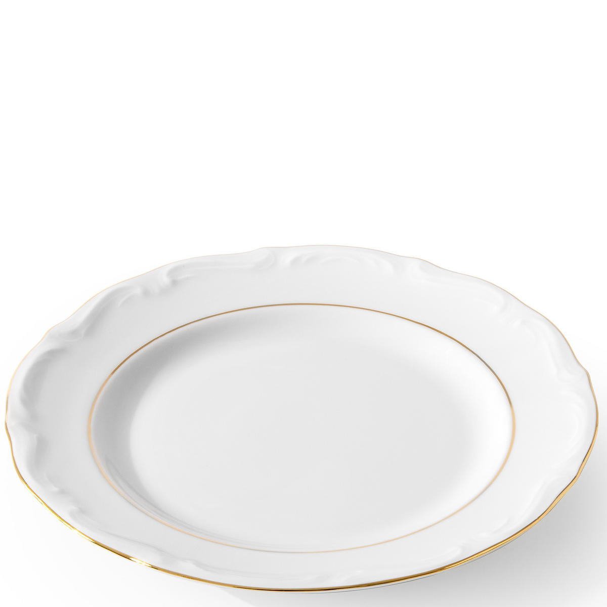 TAFELSERVICE 6 Personen Chodziez MARIA TERESA 18-tlg Porzellan mit Goldrand, Weiß / Gold - Goldfarben/Weiß, Keramik (25/2/25cm) - KONSIMO®