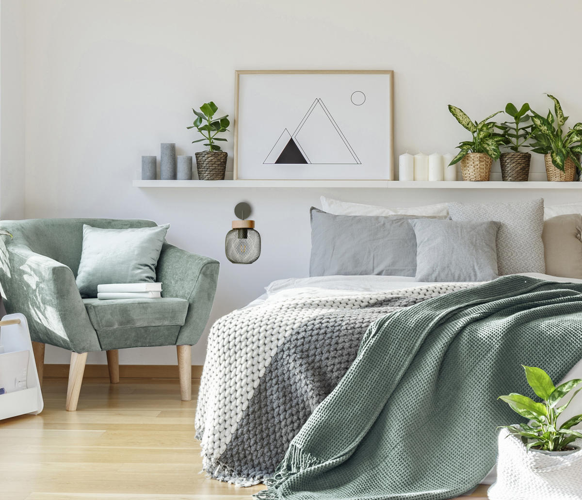 WANDLEUCHTE Giada 99107/74 - Grün, Holz (16/26.5/21cm) - Brilliant