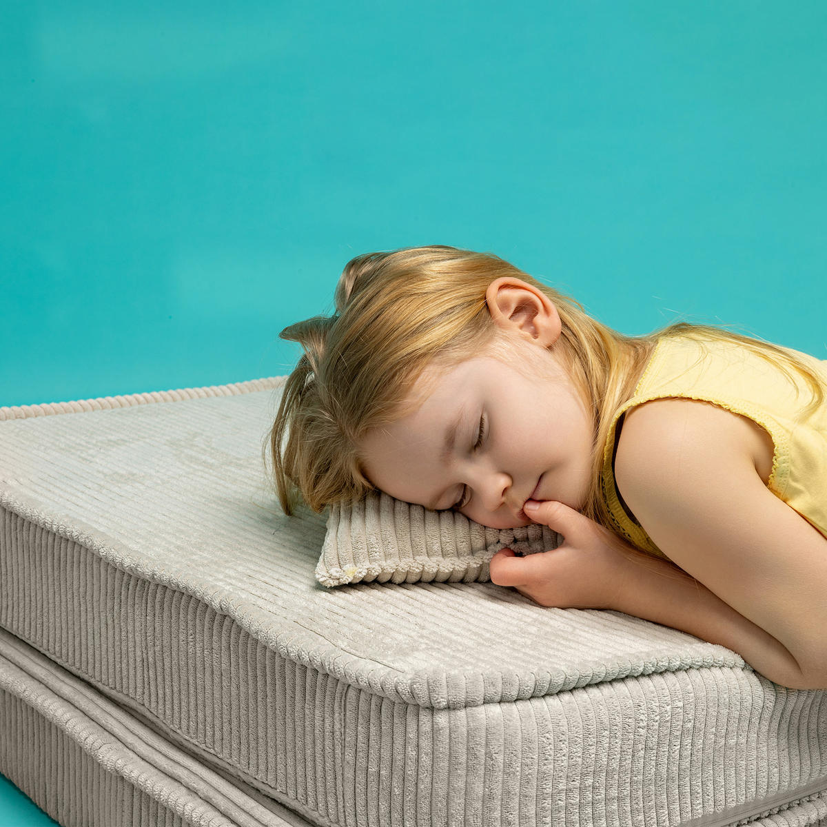 KINDERSOFA, Aesthetic, Cord, Ecru - Ecru, Textil (160/48/80cm) - MeowBaby