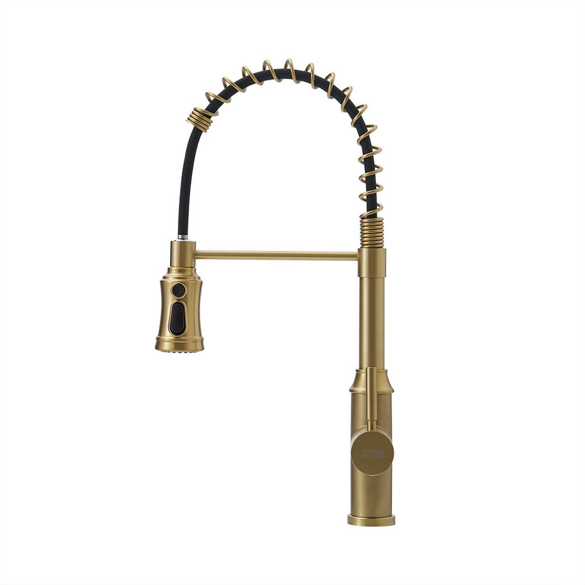 KÜCHENARMATUR Ausziehbar Federbrause Einhandgriff Gold - Goldfarben, Metall (24/53/5.5cm) - Livingandhome