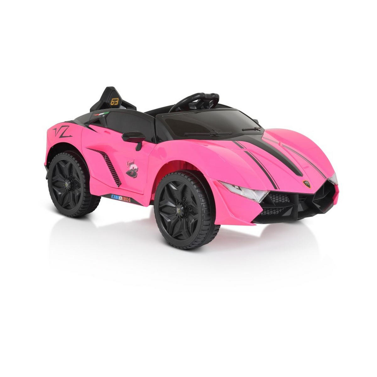 ELEKTROAUTO Cordoba MP3 Anschluss, Fernbedienung, Gurt, Bluetooth - Rosa, Kunststoff (113/66/47cm) - Moni