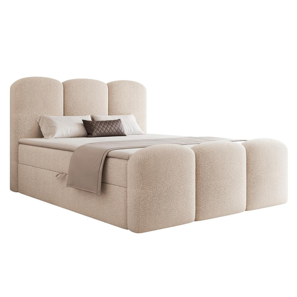 BOXBETT 200x200 VELIA Beige - Beige, Holzwerkstoff/Textil (200/200cm) - Compleo24