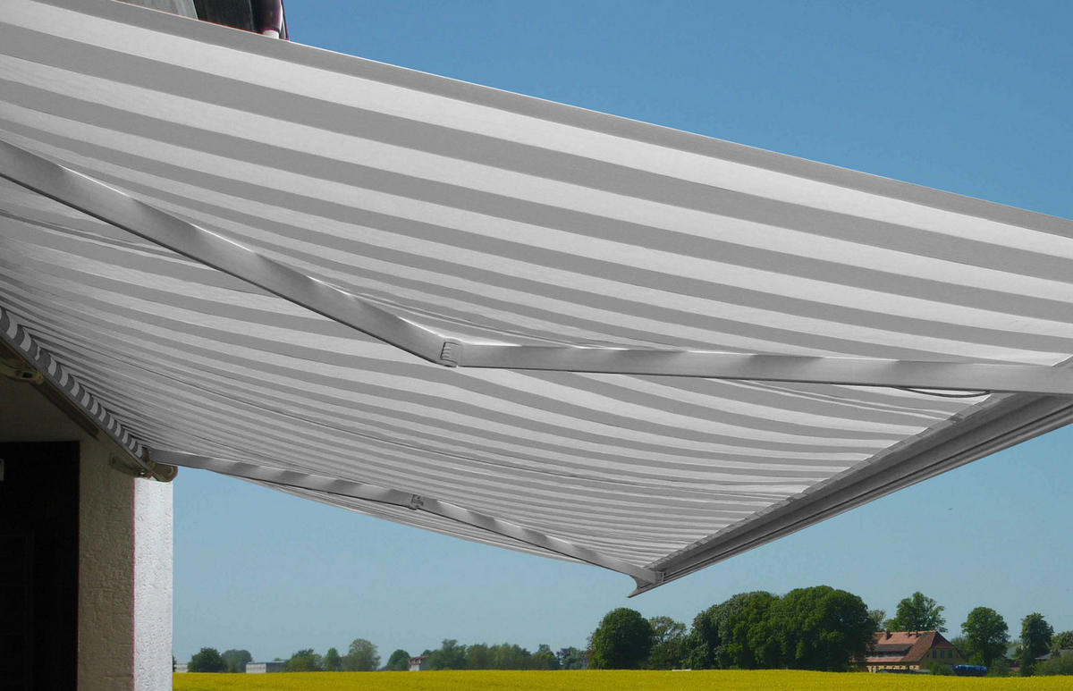 ELEKTRISCHE KASSETTENMARKISE Grau, Weiß - Weiß/Grau, Textil (450/23/300cm) - MCW
