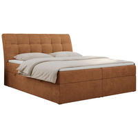BOXBETT DIEGOS 160/200 Orange Struktur - H3 - Orange, Holz/Textil (160/200cm) - MKS