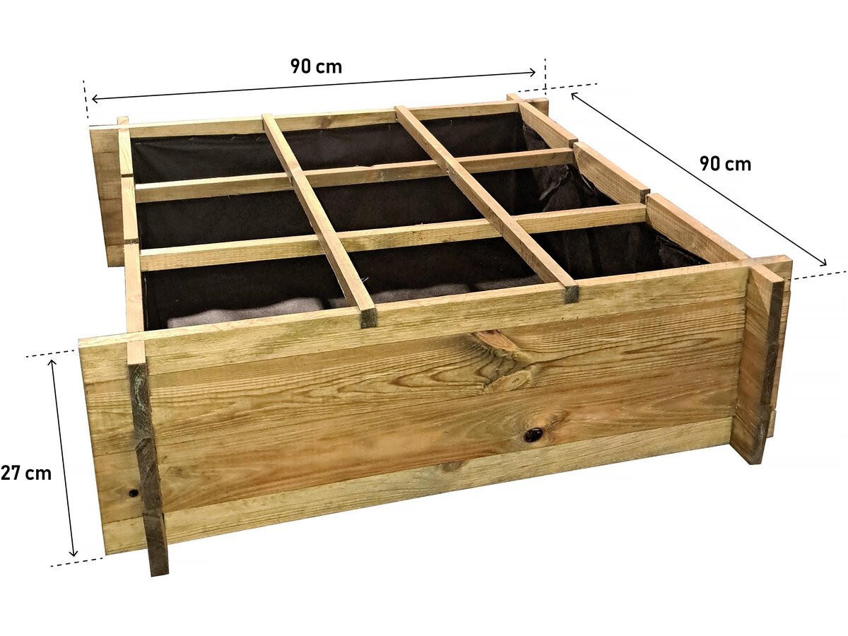 HOCHBEET/GEMÜSEBEET iris - Hellbraun, Holz (90/28/90cm) - Habitat Garten