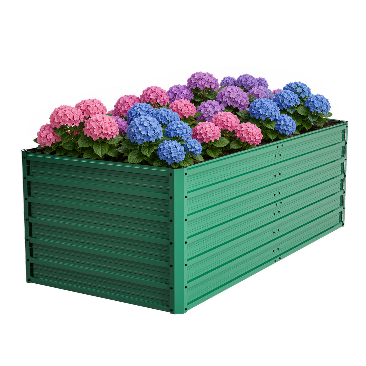 HOCHBEET 190/90/64 cm Grün (1 Stück) - Grün, Metall (90/64/190cm) - Oxeza