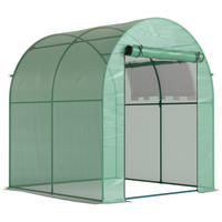 SKLENÍK, 180L x 180Š x 200V cm - zelená barva, kov (180/200/180cm) - Outsunny