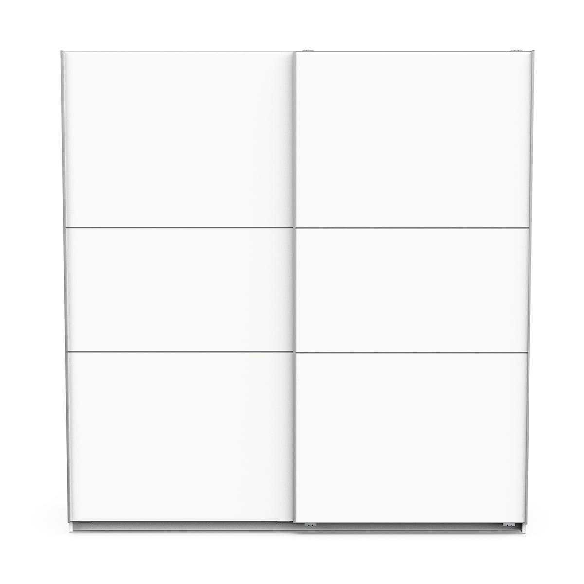 KLEIDERSCHRANK mit 2 Schiebetüren Ghost - L194,5 cm - Weiß, Holz (194/203/60cm) - Demeyere