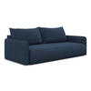 3-SITZER SOFA mit Schlaffunktion Chenille Stoff Blau - Blau/Schwarz, Kunststoff/Textil (216/86/105cm) - LaMiaSofa
