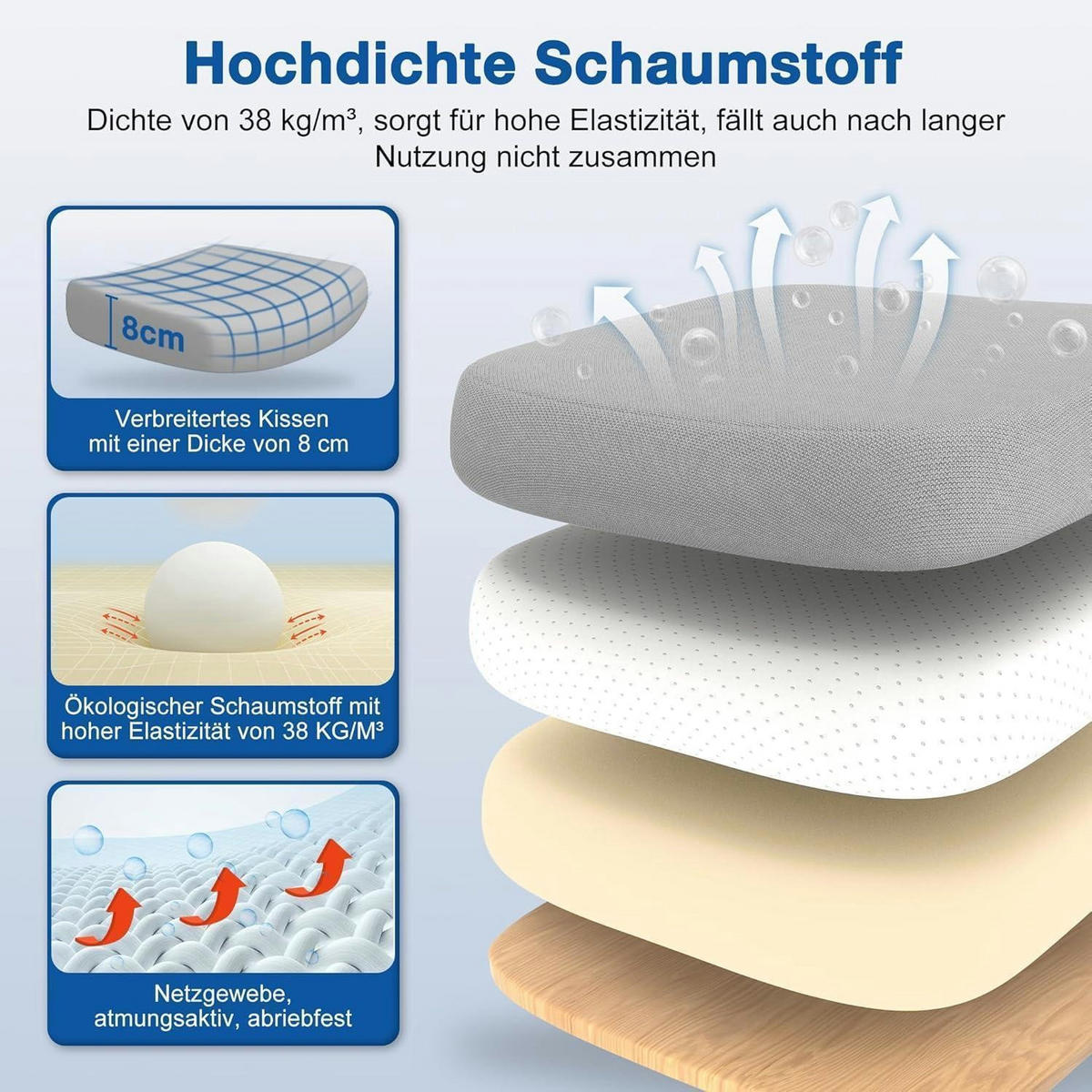 BÜROSTUHL Ergonomisch mit Kopfstütze und Lendenwirbelstütze Grau - Grau, Textil (60/128/60cm)