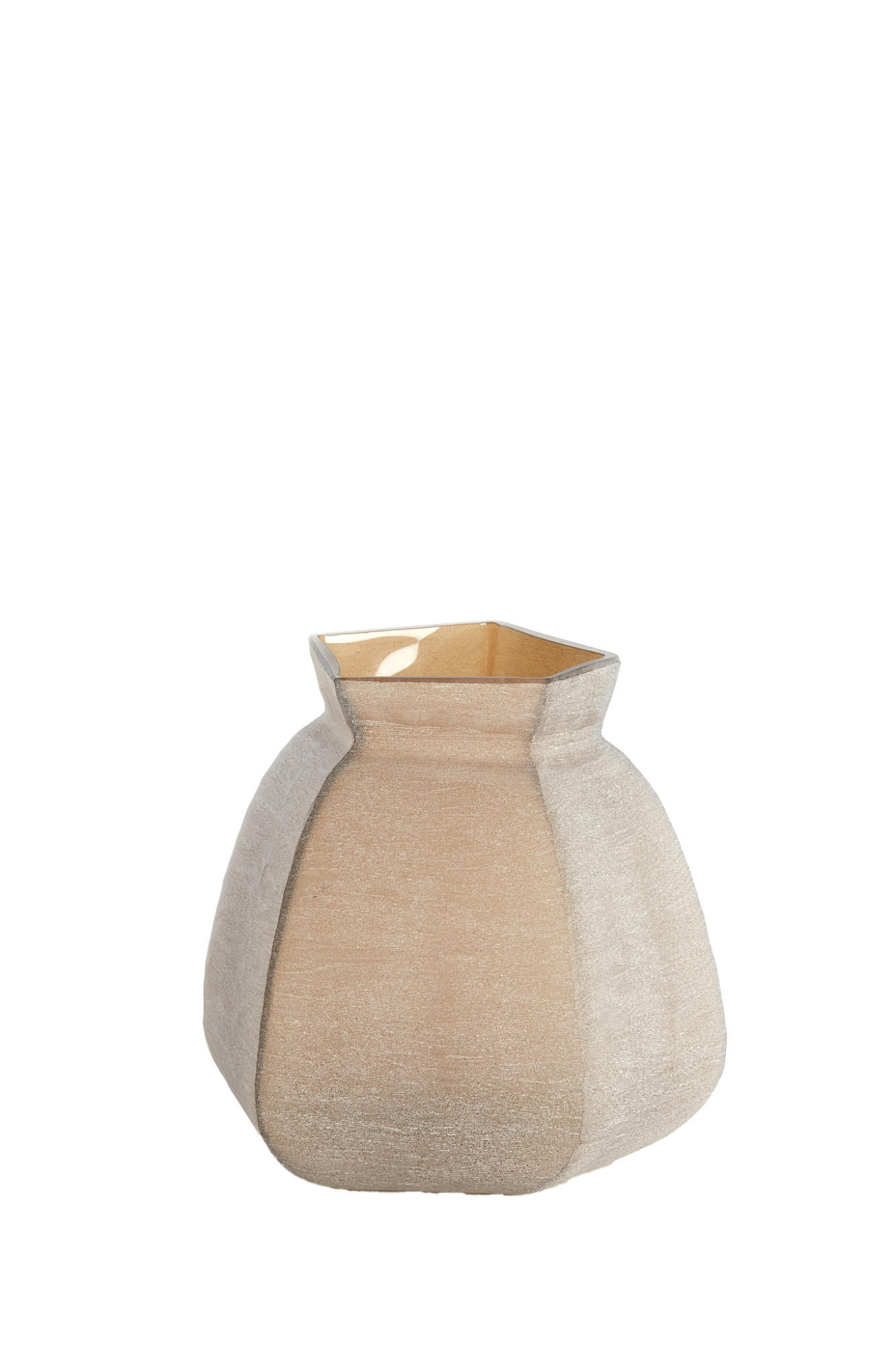VASE Veliko Braun Ø26,5/27 cm - Dunkelbraun, Glas (27cm) - Light & Living