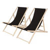 SONNENLIEGE chilienne Schwarz - Schwarz, Metall (56/81/107cm) - Habitat Garten