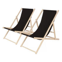 SONNENLIEGE chilienne Schwarz - Schwarz, Metall (56/81/107cm) - Habitat Garten