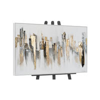 GEMÄLDE Stadtrhythmen Schattenfugenrahmen Weiß 140x100 cm - Weiß, Holz (140/100cm) - YS-art gallery
