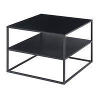 COUCHTISCH Solund 60/60/45 cm - Schwarz, Metall (60/60/45cm) - [en.casa]