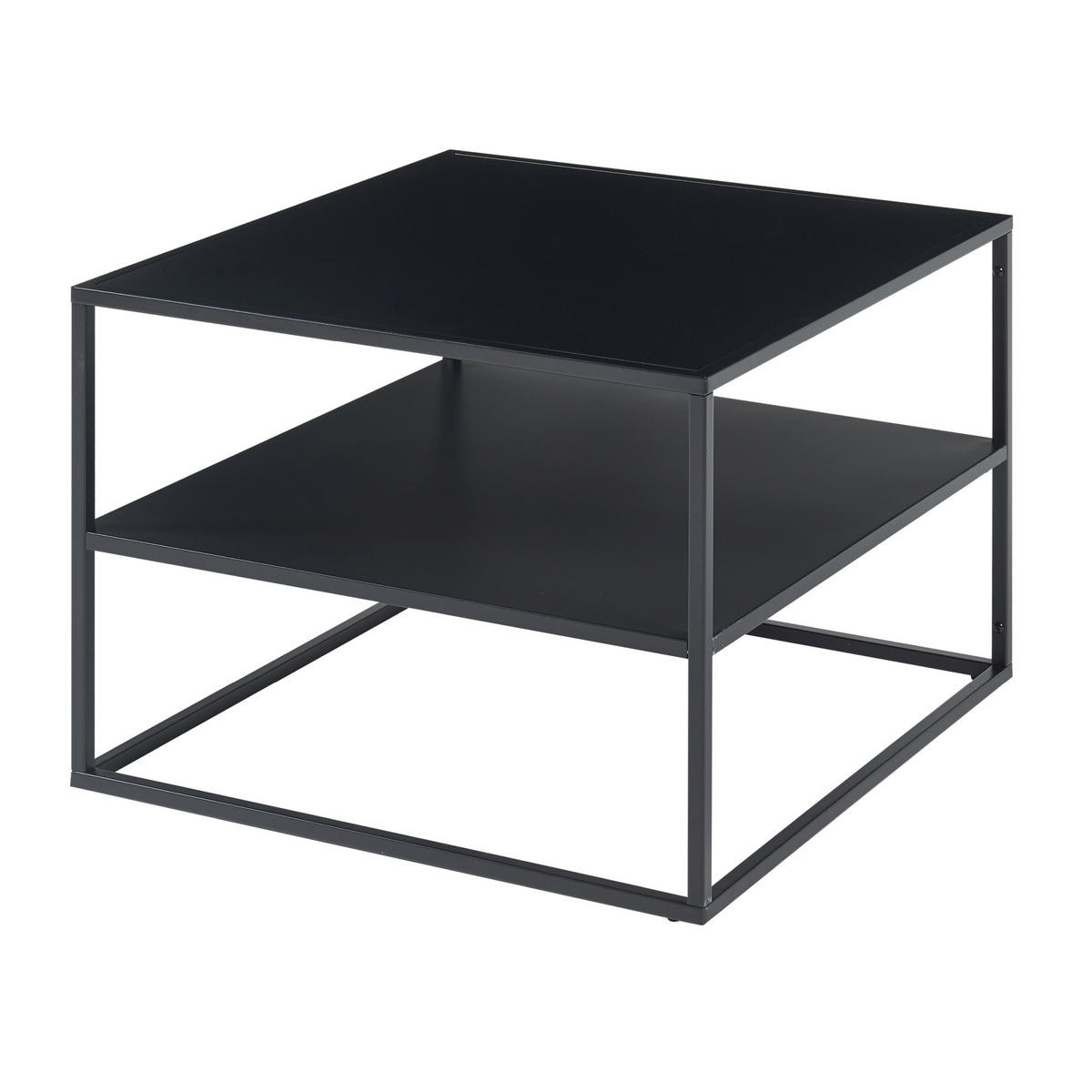 COUCHTISCH Solund 60/60/45 cm - Schwarz, Metall (60/60/45cm) - [en.casa]