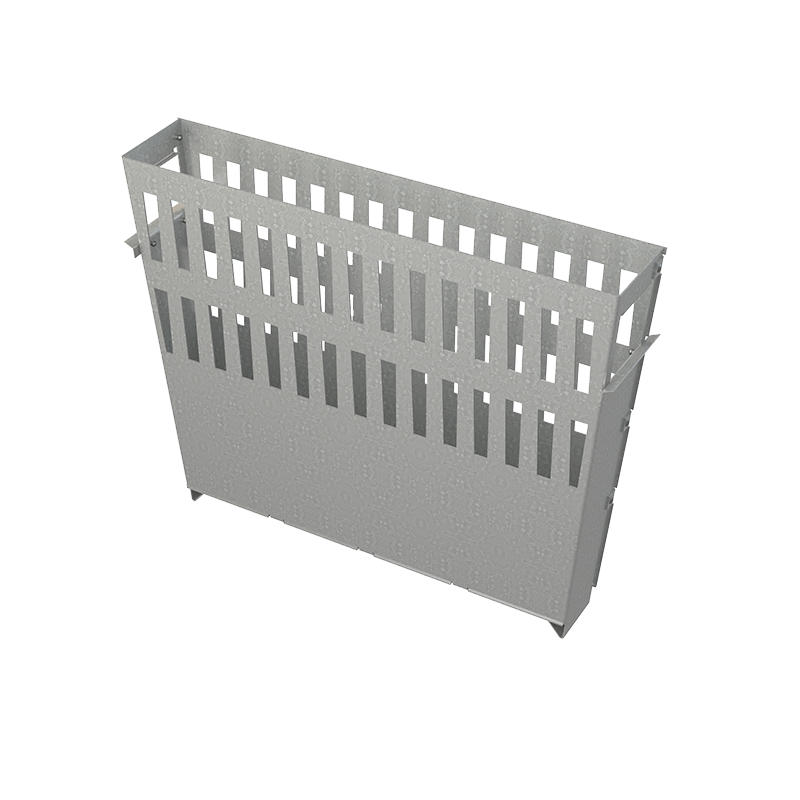 SAMMELKORB groß, verzinkter Stahl für Entwässerungsrinne - Schwarz, Metall (9.6/38/48.2cm) - Alcadrain