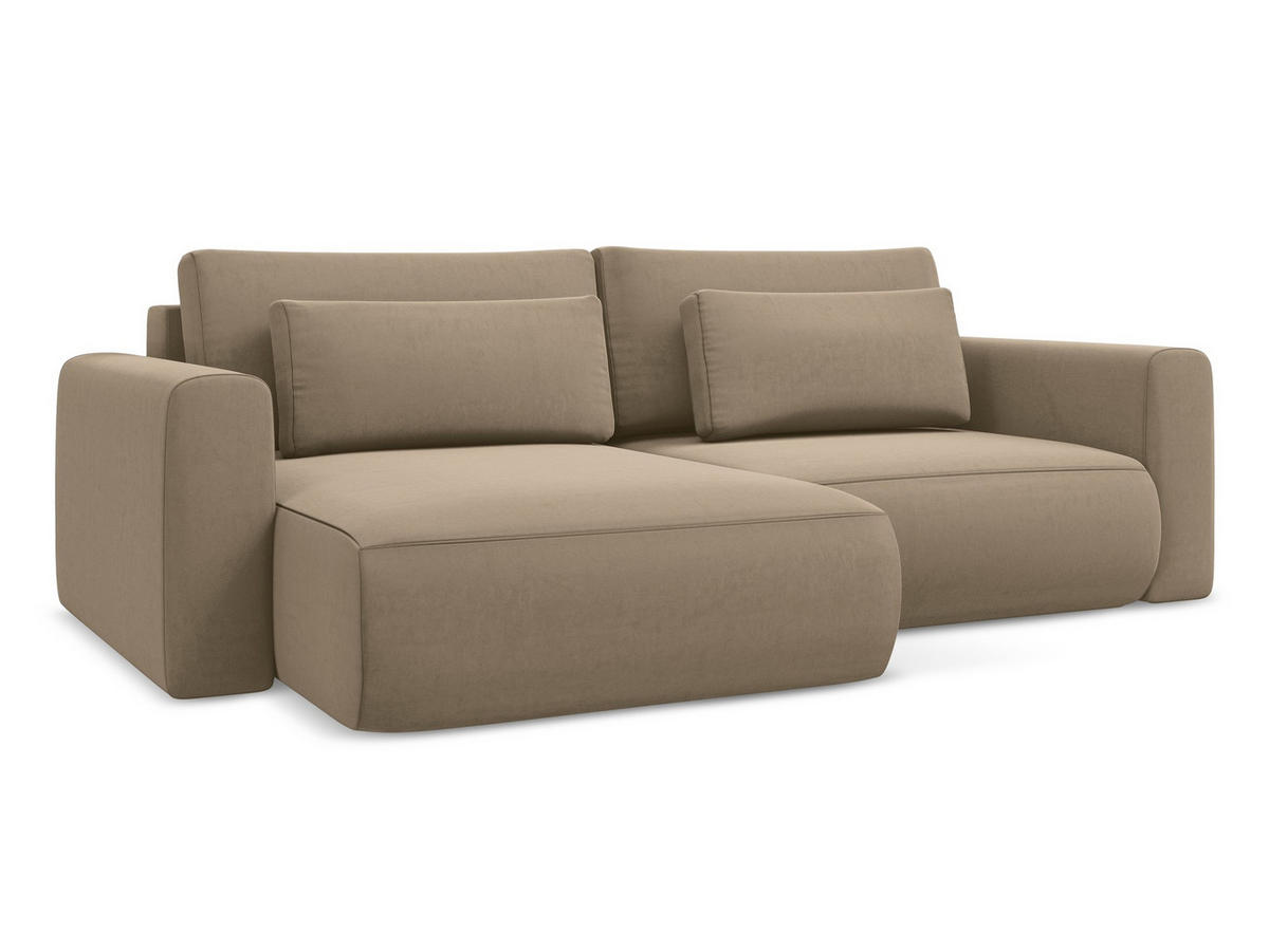 WOHNLANDSCHAFT Strukturstoff Stoff Grau - Schwarz/Grau, Kunststoff/Textil (398/82/185cm) - Makamii