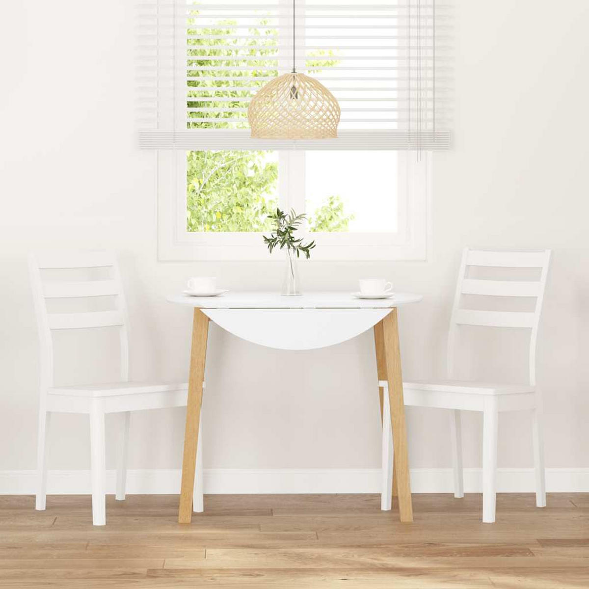 ESSZIMMERSTÜHLE 2 Stk. Weiß Massivholz Gummibaum 48.5*49*90cm - Weiß, Holz (48.5/90/49cm) - ZMH