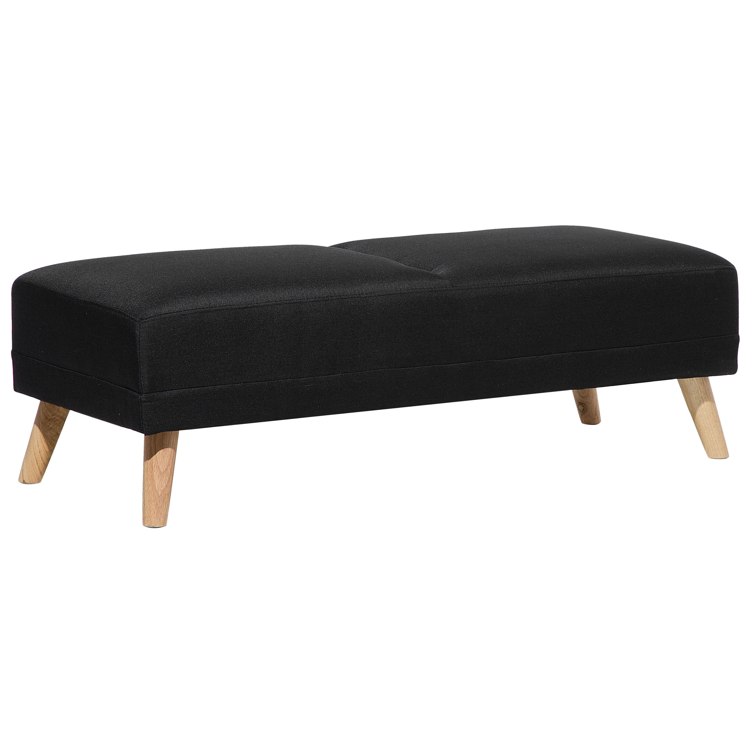 OTTOMANE Florli 55/128/45 cm - Schwarz, Kunststoff/Textil (128/45/55cm) - Beliani