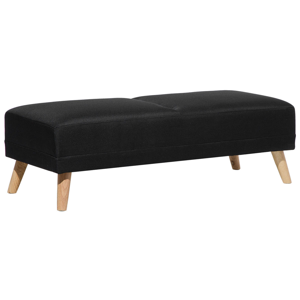 OTTOMANE Florli 55/128/45 cm - Schwarz, Kunststoff/Textil (128/45/55cm) - Beliani