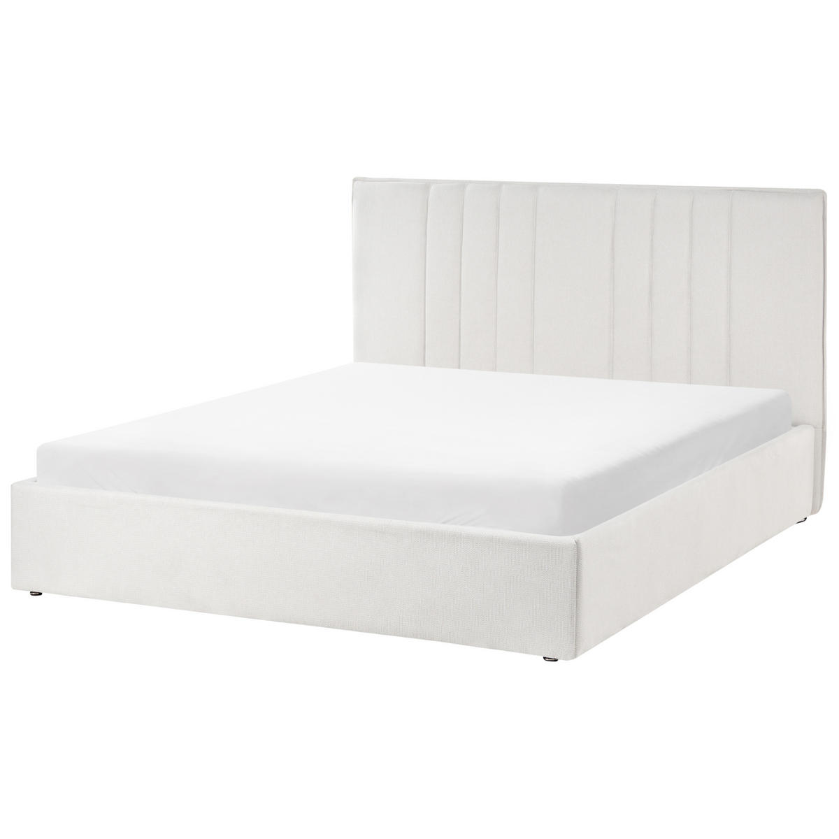 BETT mit Stauraum 140/200 cm Hellbeige Tarascon - Beige, Textil (140/200cm) - Beliani