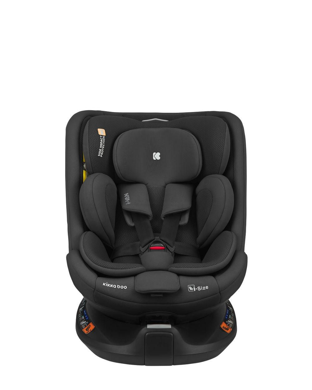 KINDERSITZ i-Van i-Size schwarz (40-150cm) Isofix Gruppe 0+/1/2/3 Kopfstütze - Schwarz, Kunststoff (43/58cm) - Kikka boo