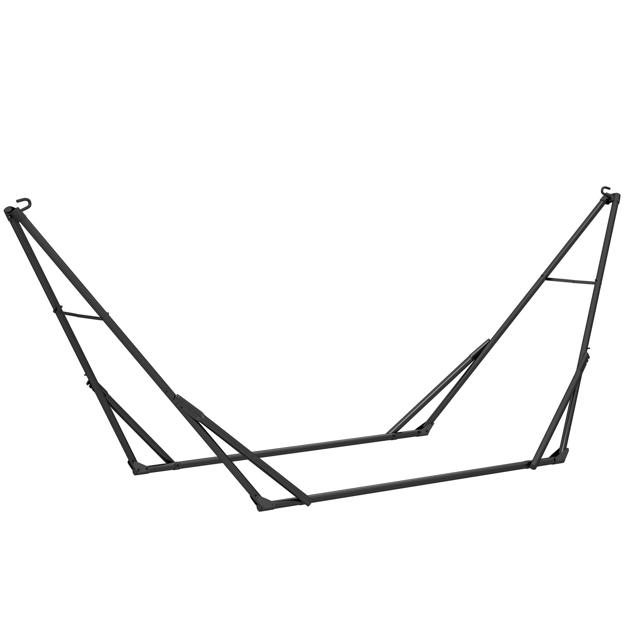 HÄNGEMATTENGESTELL Stahl Schwarz - Schwarz, Metall (290/78/100cm) - Outsunny