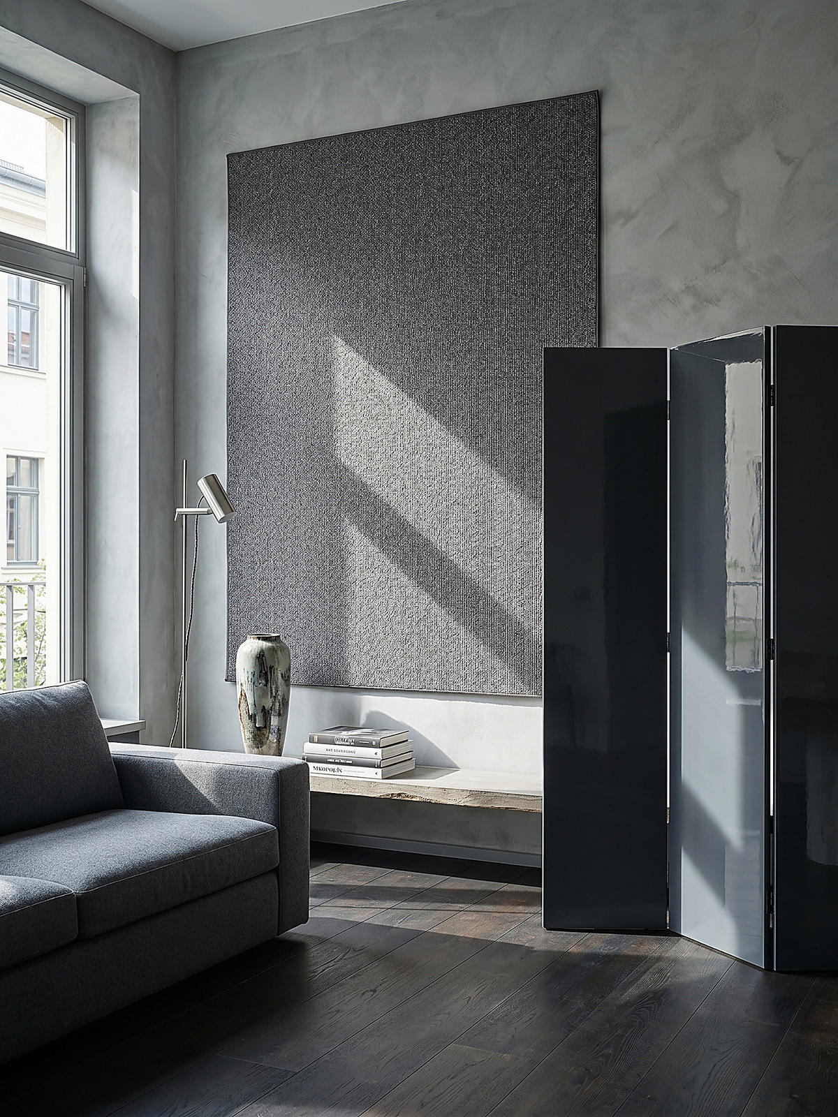 TEPPICH Niederflor Uni COLFOSCO Polypropylen Beige 133 x 133 cm - Anthrazit, Textil (160/230cm) - KADIMA DESIGN