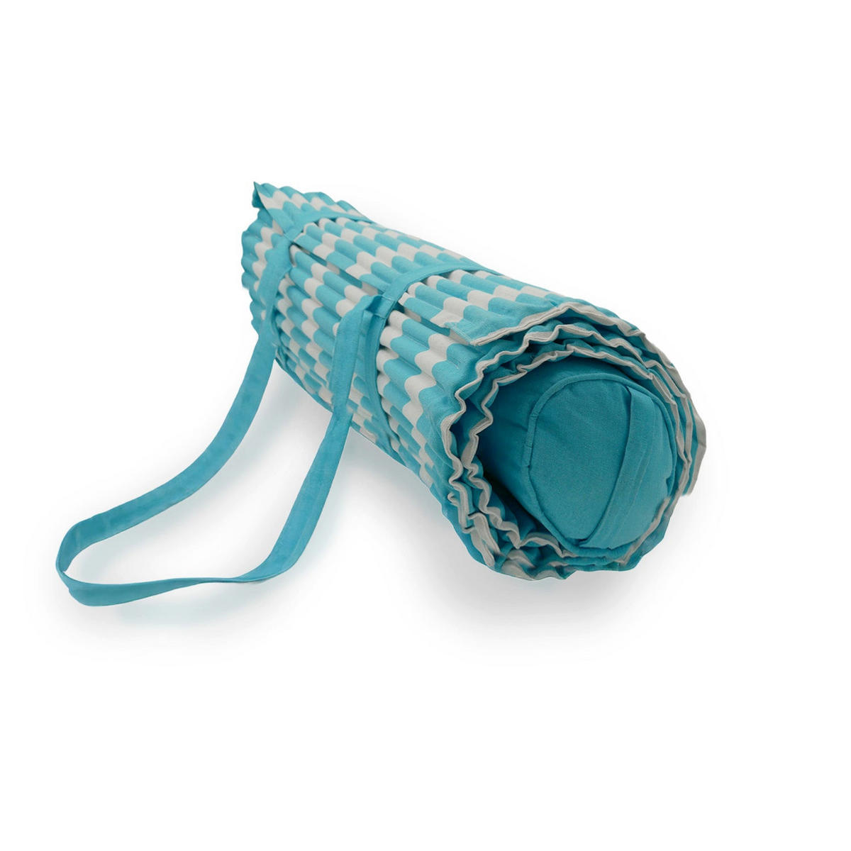 STRANDMATTE Blau 60x180 - Bahia Petrolblau - Blau, Textil (180/2/60cm) - LE COMPTOIR DE LA PLAGE