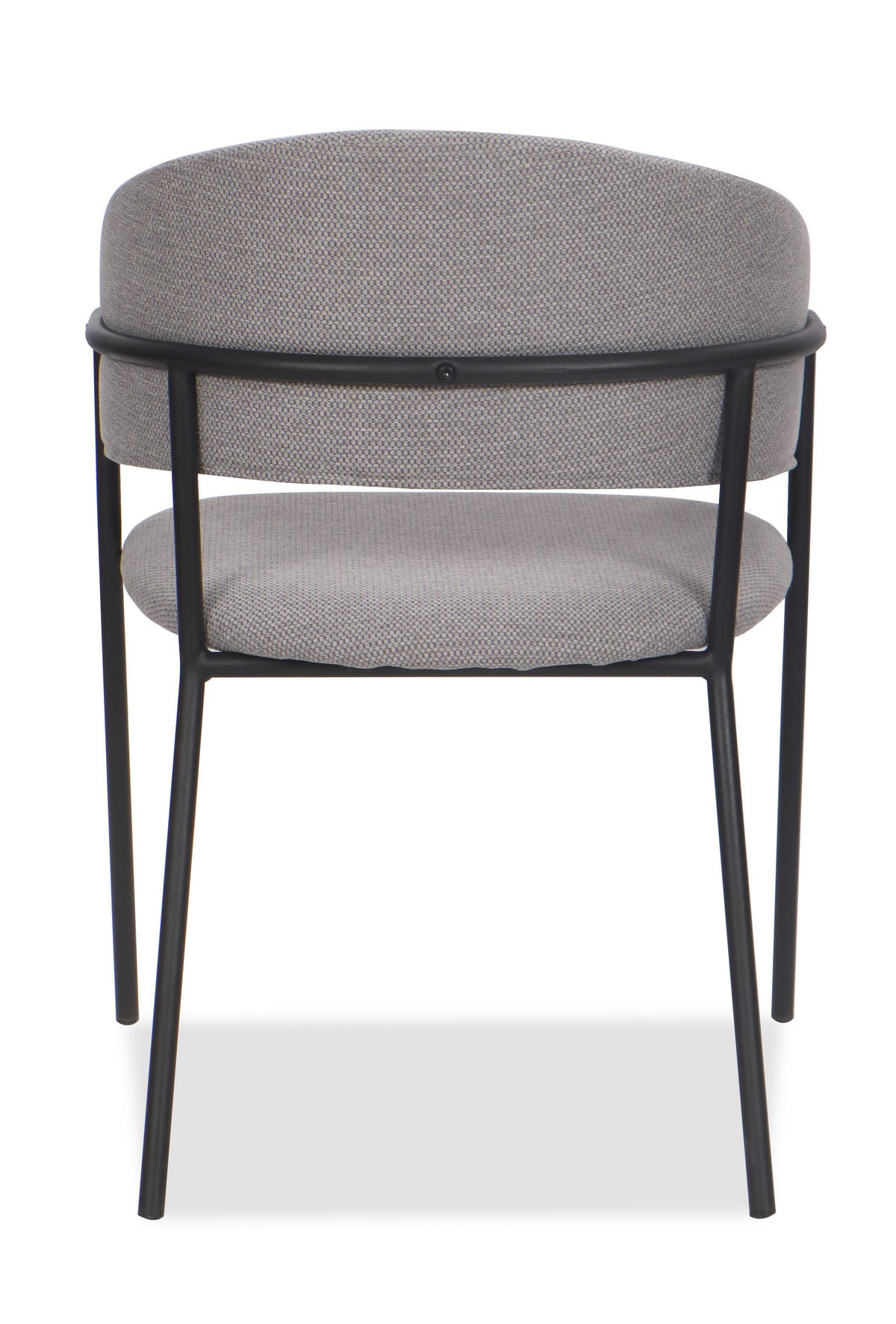 STUHL OVO gespolsterter - grau - Glamour Chenille - Schwarz/Grau, Textil/Metall (56/79/54cm) - NEW HOME