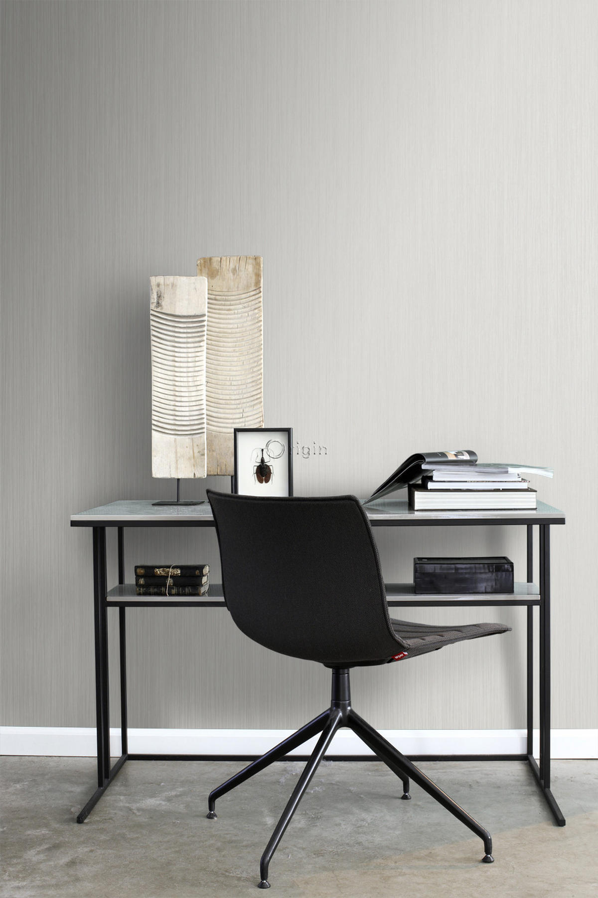 TAPETE feine Streifen 53 cm x 10.05 m - Grau, Papier (53/1000cm) - Origin Wallcoverings