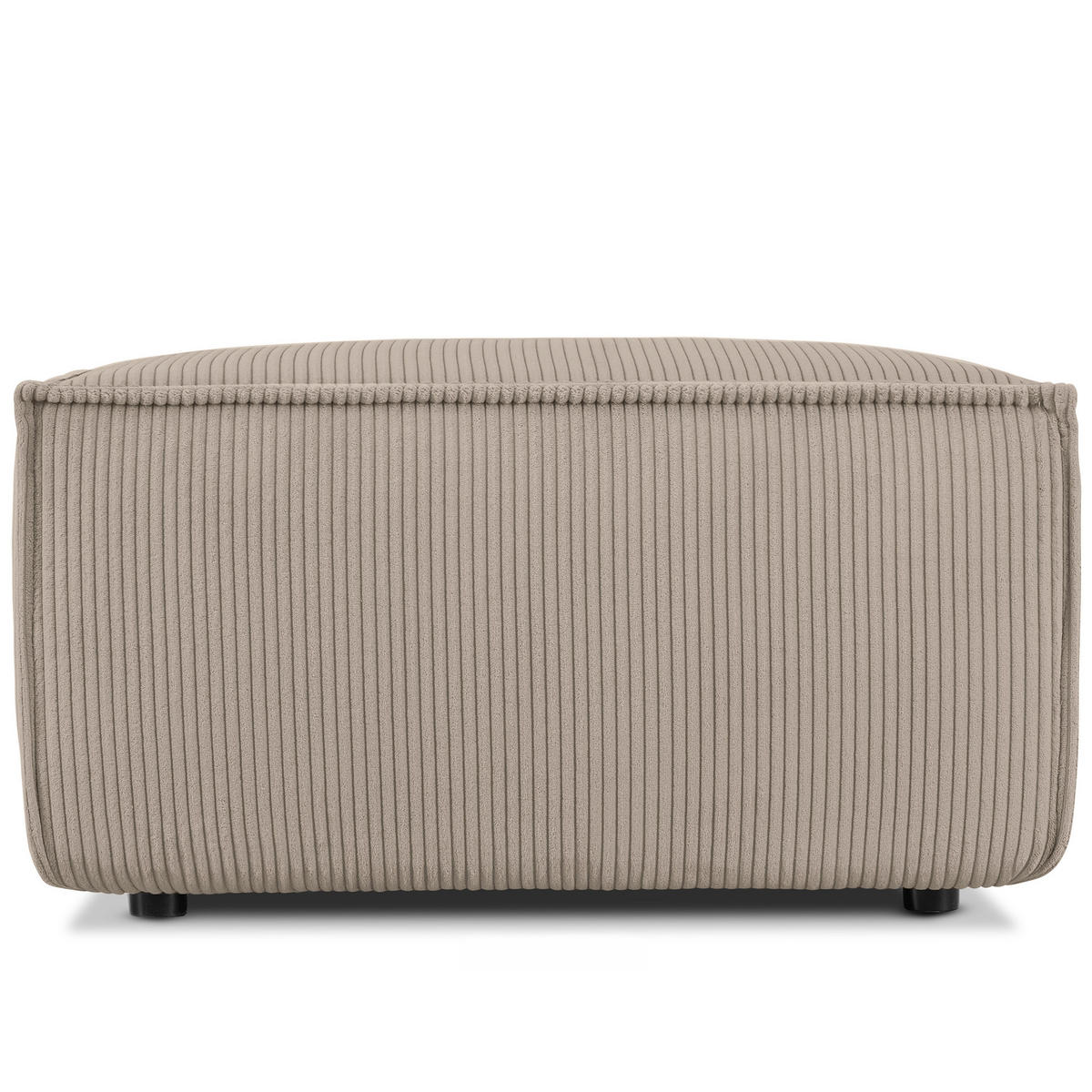SITZPOUF NAPI gefederte Sitzfläche, beige - Beige/Schwarz, Textil (83/45/83cm) - KONSIMO®